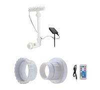 Thewasc Adjustable Solar Pool Fountain 7-Color LED Lights Rotating Sprinkler for Inground/Outdoor Use Rechargeable Outdoor Pond Water Fountains with Adjustable Lights