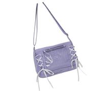 Thewasc Borsa a tracolla alla moda con fiocchi decorativi Charm spaziosi scomparti portaoggetti Borsa a tracolla per oggetti da collezione Display grande capacità Itabag per oggetti da collezione