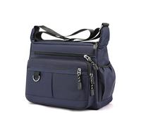 Thewasc Borsa a tracolla con cerniera a tracolla multi tasca borse per uomo borse da lavoro sport palestra regalo uomo Oxford multi-tasca, B, One Size
