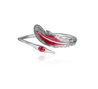 Thewasc Bracciale rigido portatile con design a piuma, regolabile, in lega, accessorio da polso alla moda per stili quotidiani