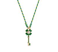 Thewasc Collana giocosa multicolore con ciondolo a forma di cuore a foglia con colori dopamina stili per abiti casual o formali dipinti a mano quadrifogli fascino gioielli di tutti i giorni, Misura
