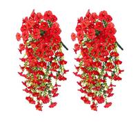 Thewasc Elegante eucalipto mattina gloria decorazione da parete fiore di seta per la casa, le feste all'aperto, per matrimoni all'aperto, verde seta