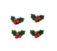 Thewasc Guarnizioni con Fiocco E Ago in Tessuto Verde da 4 per Decorazioni Amichevoli per Le Imprese Albero Natale