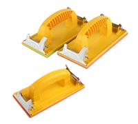 Thewasc Levigatrice a mano con supporto per carta vetrata con manico in spugna impugnatura ergonomica per lucidatura strumento di macinazione 185x90mm