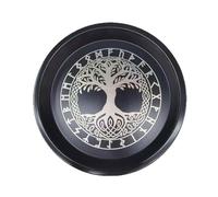 Thewasc Metallo Tarocchi Candeliere Piatto Rotondo Tè Decorativo Luce Stand Gioielli Vassoio Rituale Altari Piatto Durevole Rituale Titolare Vassoi Rotondi Decorazione Della Casa