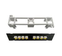 Thewasc Pannello in fibra ottica ST a 8 porte RJ45 Supporto per rack per montaggio a parete Adattatore per montaggio a parete Accessori per pannelli di rete domestica salvaspazio Pannelli per