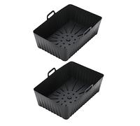 Thewasc Silicone Air Forno Teglia Pizza Pollo Fritto Aria Cestino in Silicone Riutilizzabile Pan Liner Accessorio Lavabile in lavastoviglie Tappetino Quadrato Cottura Flessibile