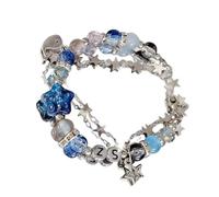 Thewasc Sofisticato accessorio con perline a stella blu progettato per uno stile versatile e migliorare l'eleganza generale della moda femminile