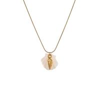 Thewasc Summers A Tema Marine Conchiglie Stelle Star Pesce Collana Ciondolo Con Catena In Acciaio Inossidabile Oro In Oro 18k Robusto