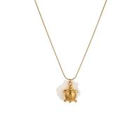 Thewasc Summers A Tema Marine Conchiglie Stelle Star Pesce Collana Ciondolo Con Catena In Acciaio Inossidabile Oro In Oro 18k Robusto