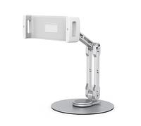 Thewasc Supporto pieghevole per tablet, supporto di raffreddamento, supporto antiscivolo a morsetto per tablet con base girevole a 360°