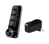 Thewasc Tastiere macro ergonomiche con la manopola della dogana per i compiti di gioco e di produttività Tastiera programmabile dei pulsanti personalizzabili