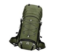 Thewasc Zaino da trekking resistente da 60 l, ergonomico, regolabile, con tracolla e scomparti multipli per campeggio e escursionismo, Verde scuro, taglia unica