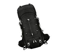 Thewasc Zaino da trekking resistente da 60 l, ergonomico, regolabile, con tracolla e scomparti multipli per campeggio e escursionismo, Colore: nero., taglia unica