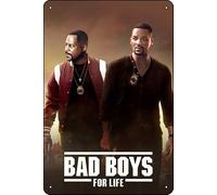 TheWeiPoster Cartello vintage in latta con scritta "Bad Boys for Life (2020), decorazione artistica da parete per casa, soggiorno, cucina, giardino, camera da letto, ufficio, hotel, bar e pub