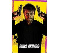 TheWeiPoster Guns Akimbo (2020) Targa vintage in latta da parete decorativa per casa, soggiorno, cucina, giardino, camera da letto, ufficio, hotel, bar e pub