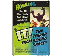 TheWeiPoster It! The Terror from Beyond Space (1958) Targa vintage in metallo da parete decorazione per casa, soggiorno, cucina, giardino, camera da letto, ufficio, hotel, bar e pub