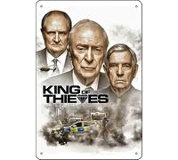 TheWeiPoster King of Thieves (2018) Targa vintage in latta decorativa da parete per casa, soggiorno, cucina, giardino, camera da letto, ufficio, hotel, bar e pub