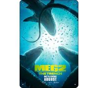 TheWeiPoster Meg 2: The Trench Movie Vintage Tin Sign Wall Art Decor per casa, soggiorno, cucina, giardino, camera da letto, ufficio, hotel, bar e pub