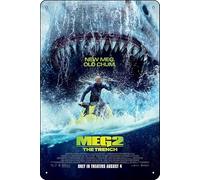 TheWeiPoster Meg 2: The Trench Movie Vintage Tin Sign Wall Art Decor per casa, soggiorno, cucina, giardino, camera da letto, ufficio, hotel, bar e pub