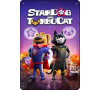 TheWeiPoster StarDog and TurboCat (2019) Targa vintage in latta da parete decorativa per casa, soggiorno, cucina, giardino, camera da letto, ufficio, hotel, bar e pub