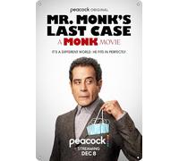 TheWeiPoster - Targa in latta vintage con scritta "Mr. Monk's Last Case: A Monk Movie Movement", decorazione da parete per casa, soggiorno, cucina, giardino, camera da letto, ufficio, hotel, bar e pub