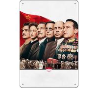 TheWeiPoster Targa vintage in latta con scritta in lingua inglese "The Death of Stalin (2017), decorazione artistica da parete per casa, soggiorno, cucina, giardino, camera da letto, ufficio, hotel