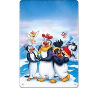TheWeiPoster The Pebble and the Penguin (1995) Targa vintage in metallo da parete decorativa per casa, soggiorno, cucina, giardino, camera da letto, ufficio, hotel, bar e pub