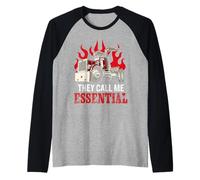 They Call Me Essential Funny Truck Driver Trucker Dad Maglia con Maniche Raglan