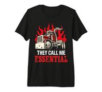 They Call Me Essential Funny Truck Driver Trucker Dad Maglietta Premium