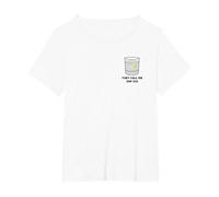 They Call Me Gin-IUS - Funny Gin Genius Dry Gin Cocktail Maglietta, Donna Plus-Size, Bianco, 6X
