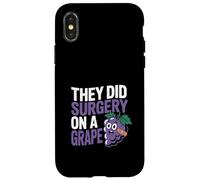 They Did Surgery On A Grape Viral Internet Joke Meme ------ Custodia per iPhone X/XS