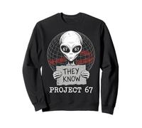 They Know Project 67 Alien Funny Six Seven 6 7 Meme Felpa