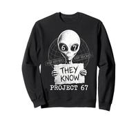 They Know Project 67 Alien Funny Six Seven 6 7 Meme Felpa