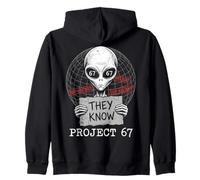 They Know Project 67 Alien Funny Six Seven 6 7 Meme Felpa con Cappuccio