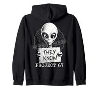 They Know Project 67 Alien Funny Six Seven 6 7 Meme Felpa con Cappuccio