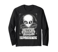 They Know Project 67 Alien Funny Six Seven 6 7 Meme Maglia a Manica