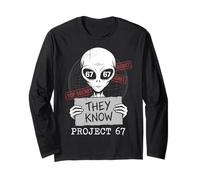 They Know Project 67 Alien Funny Six Seven 6 7 Meme Maglia a Manica