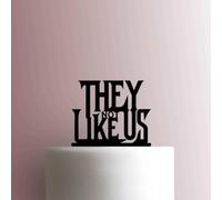 They Not Like Us - Topper per torta in acrilico, larghezza 15,2 cm, colore: Verde