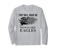 They Will Soar Wings Like Eagle Isaiah 40:31 Bible Christian Maglia a Manica
