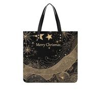 THGJK Grande borsa tote in pelle borsa da spiaggia Hobo borse riutilizzabili borse per la spesa sparse stelle e testo stampato borsa per tutti i giorni per lavoro casual viaggi, 39 x 39 cm, stile