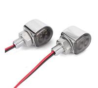 THGKL Indicatore di direzione 2 Pz Universale Moto 12 V Lampeggiante Indicatori Di Direzione Luci Ambra Indicatore Della Lampada Per Cafe Racer Per La Per Honda Per Yamaha(Chrome)