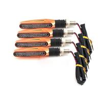 THGKL Indicatore di direzione 4 Pz/set Indicatori Luminosi Di Direzione Del Motociclo Ambra Lampeggiatori Per Moto Lampada Universale 12V Carbonio/Nero/Blu/Rosso Borsette(Orange)
