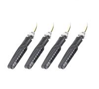 THGKL Indicatore di direzione Accessori Moto 4 Pezzi/set Indicatore Di Direzione Per Universale Per Lampada Lampeggiante A Luce Ambrata(Black)