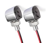 THGKL Indicatore di direzione Accessori Moto Universali Indicatore Luminoso Di Direzione Del Motociclo Lampada 12V Segnali Ambra M8 Per Cafe Racer Per Bobber Per Honda(Chrome)