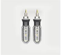 THGKL Indicatore di direzione Accessori Per Spie Per Moto Indicatori Di Direzione Per Da 8 Mm Luce Lampeggiante Ambra Indicatore 12V(2PCs-White)