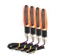THGKL Indicatore di direzione Moto Lampeggiatori Universale 12V Lampada Carbonio/Nero/Blu/Rosso Borsette 4 Pz/set Indicatori Di Direzione Luminosi Ambra Lampeggiatore(Orange)