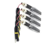 THGKL Indicatore di direzione Moto Lampeggiatori Universale 12V Lampada Carbonio/Nero/Blu/Rosso Borsette 4 Pz/set Indicatori Di Direzione Luminosi Ambra Lampeggiatore(Carbon)