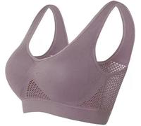 ThiCc Reggiseno Aria Sollevante E Traspirante Per Donna - Reggiseno Sportivo Senza Cuciture E Senza Fili Raffreddamento Tops Da Allenamento Copertura Completa Bralette Taglie Forti (XL,Grigio)