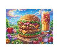 Thick Cut Beef Burger Puzzle 500 Pezzi Rompicapo Per Serate Solitarie Attività Rilassante Per Momenti Di Pace Antistress Naturale Regalo Per Tutti 500 PCS